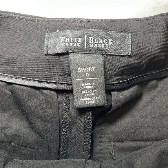 White House Black Market Dress Shorts Tailored Fit Cuffed Hem Black Women’s US 0 - Picture 11 of 13
